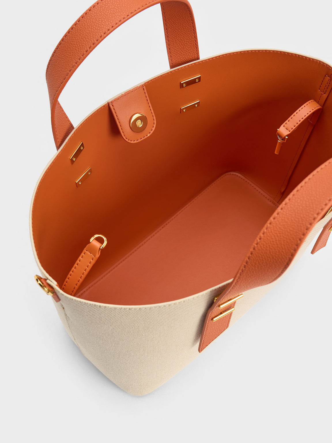 Orange Double Handle Hobo Bag CHARLES KEITH TH