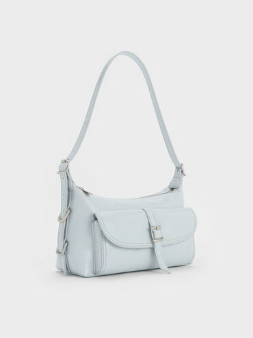 Mini Bryna Belted Hobo Bag, Sea Salt Blue, hi-res
