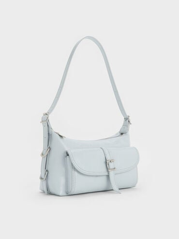 Mini Bryna Belted Hobo Bag, Sea Salt Blue, hi-res