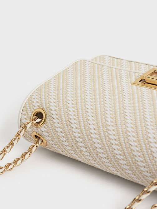 Chain Handle Shoulder Bag, , hi-res