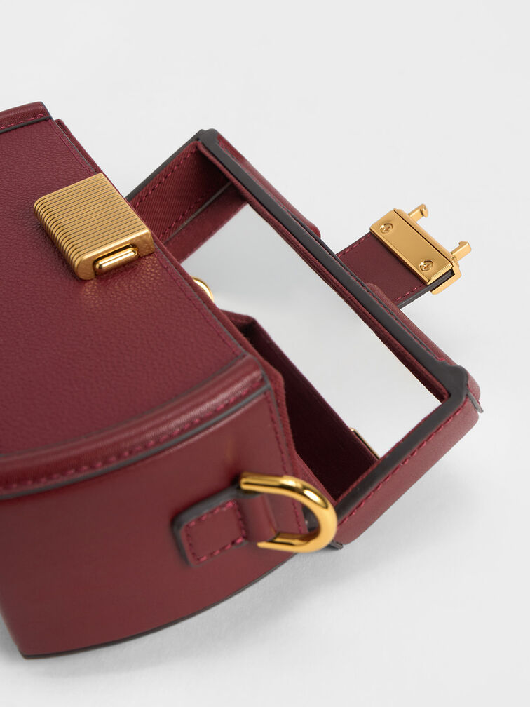 Leona Belted Geometric Clutch, , hi-res