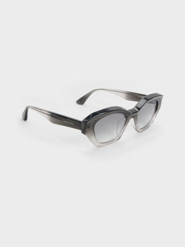 Onyx Ombre Cat-Eye Sunglasses, Grey, hi-res