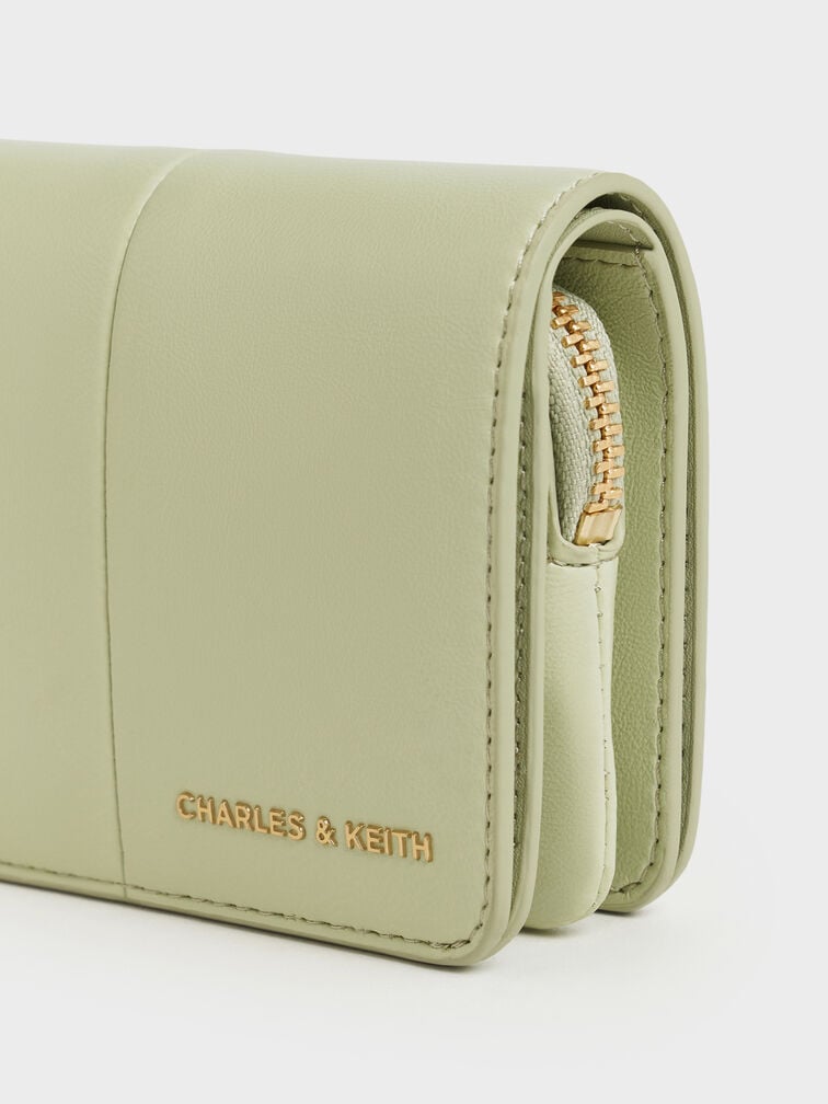 กระเป๋าสตางค์ใบเล็กรุ่น Simone, สีมัทฉะกรีน, hi-res