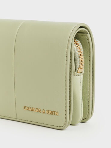 กระเป๋าสตางค์ใบเล็กรุ่น Simone, สีมัทฉะกรีน, hi-res