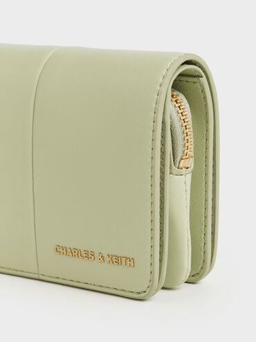 กระเป๋าสตางค์ใบเล็กรุ่น Simone, สีมัทฉะกรีน, hi-res