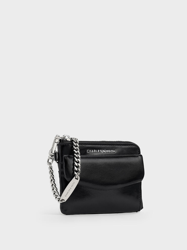 Rachel Front-Pocket Zip-Around Card Holder, Noir, hi-res