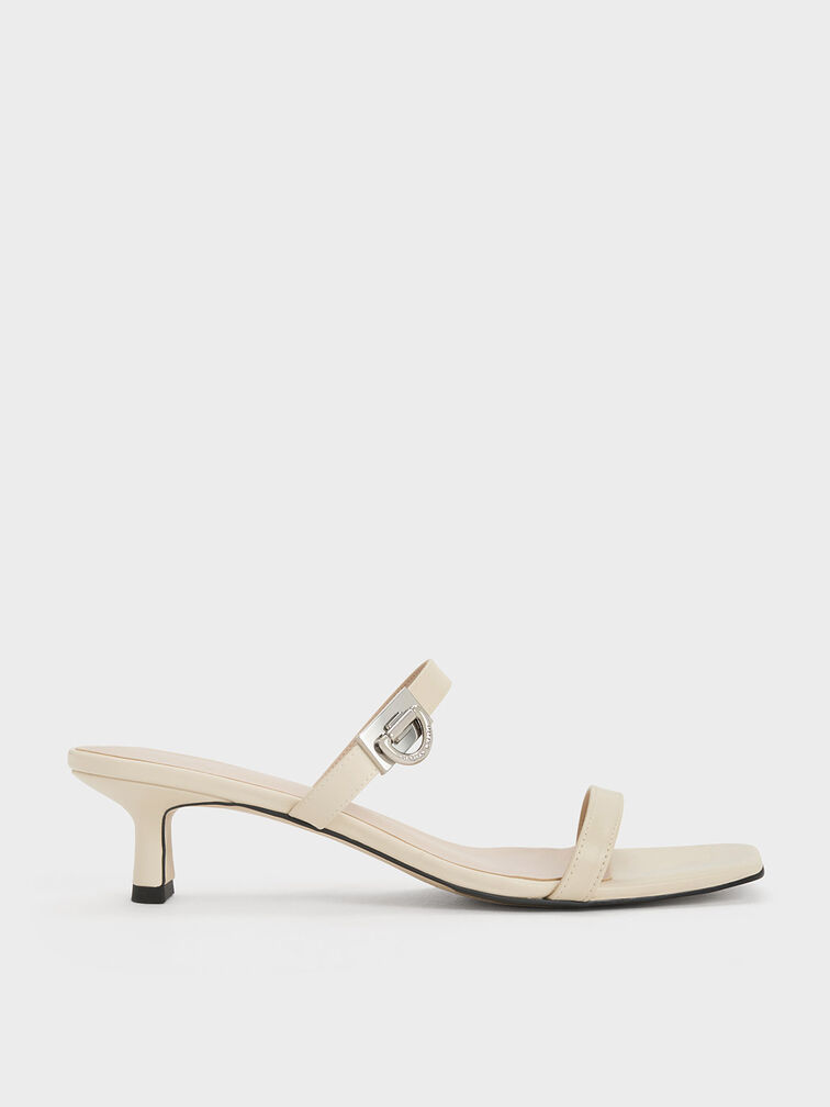 Metallic Accent Double Strap Mules, , hi-res