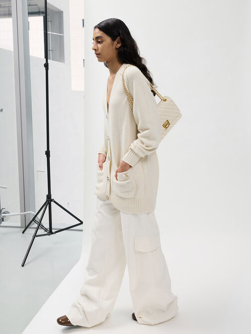 Chain Handle Shoulder Bag, , hi-res