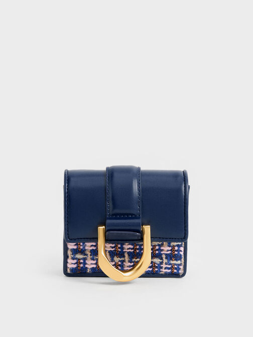 Gabine Tweed Chain-Link Cardholder, , hi-res