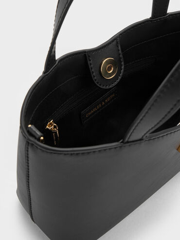 Lilibet Metallic-Accent Tote Bag, Black, hi-res