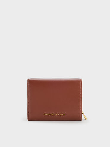 กระเป๋าสตางค์ใบสั้นรุ่น Behn, สีอิฐ, hi-res