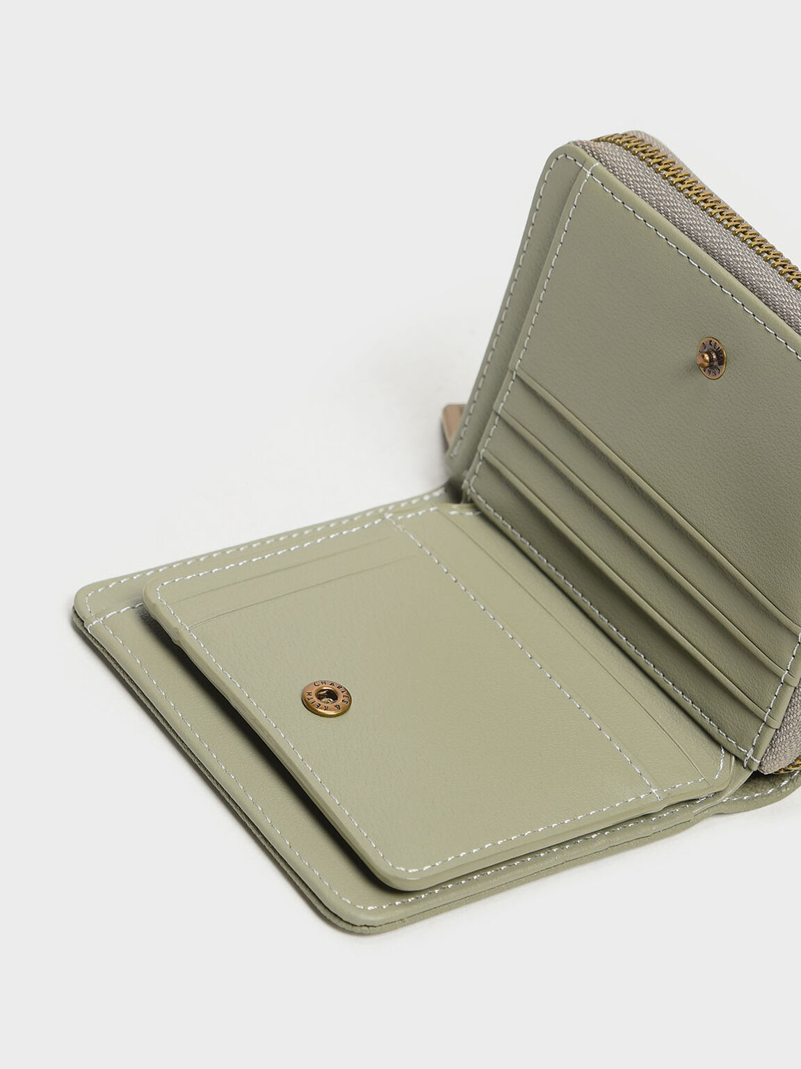 Sage Green Classic Zip Mini Wallet CHARLES & KEITH TH