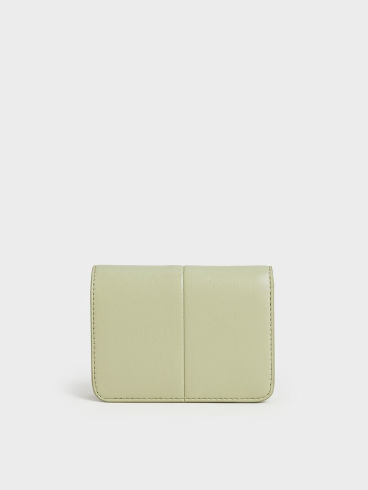 กระเป๋าสตางค์ใบเล็กรุ่น Simone, สีมัทฉะกรีน, hi-res