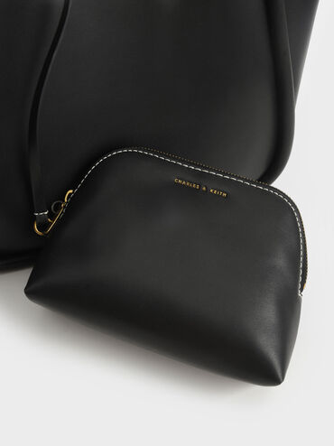 Lyla Tubular Slouchy Tote Bag, Black, hi-res
