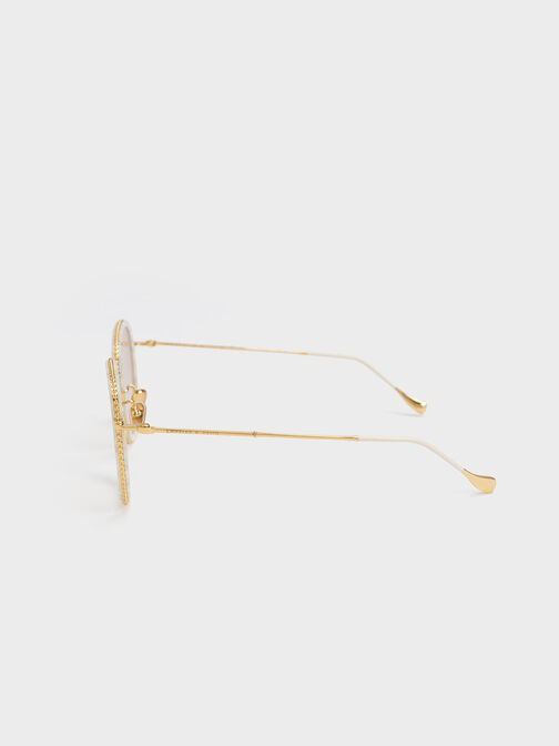 Twisted Metallic Butterfly Sunglasses, , hi-res