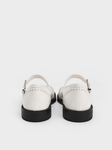 Heart Buckled Mary Janes, White, hi-res