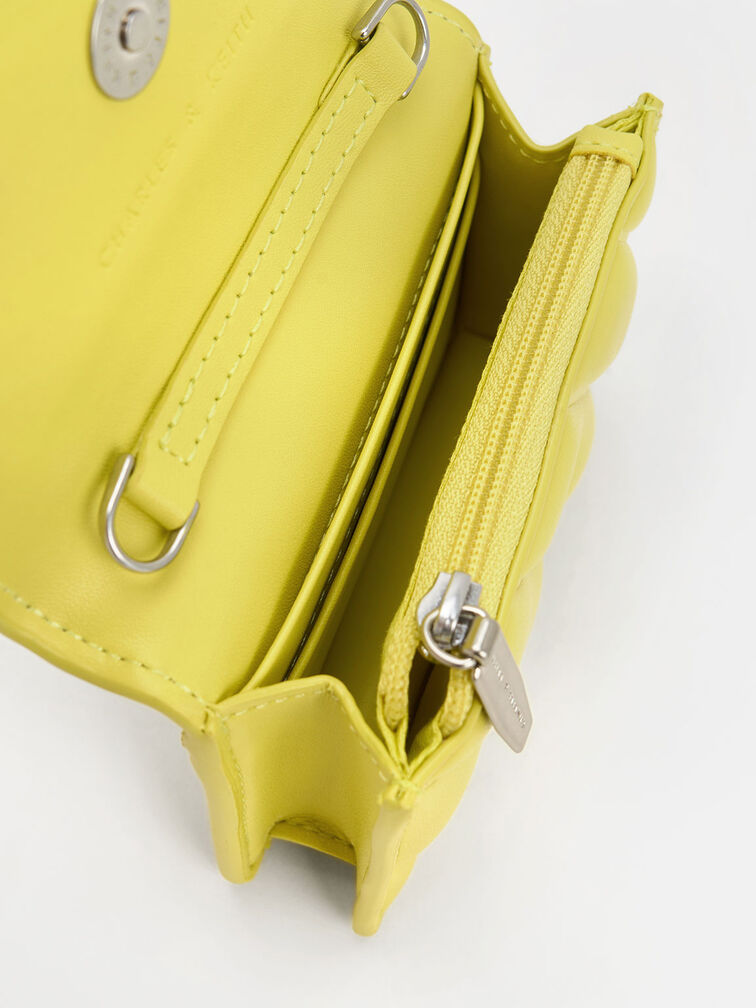 Asymmetric Flap Panelled Wallet, , hi-res