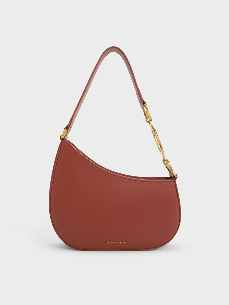 Asymmetrical Shoulder bag, Mocha, hi-res