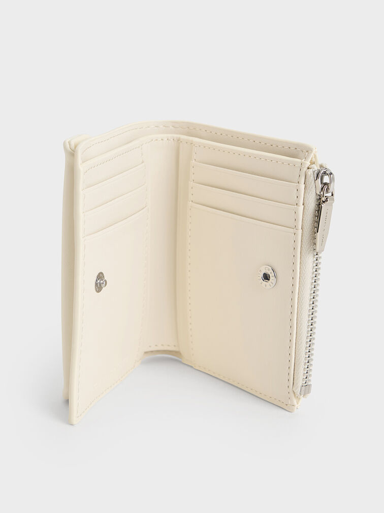 Rachel Front-Pocket Top-Zip Wallet, Cream, hi-res