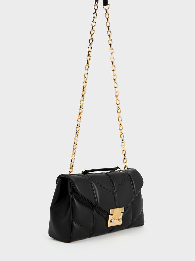 Eudora Chevron Trapeze Bag, , hi-res