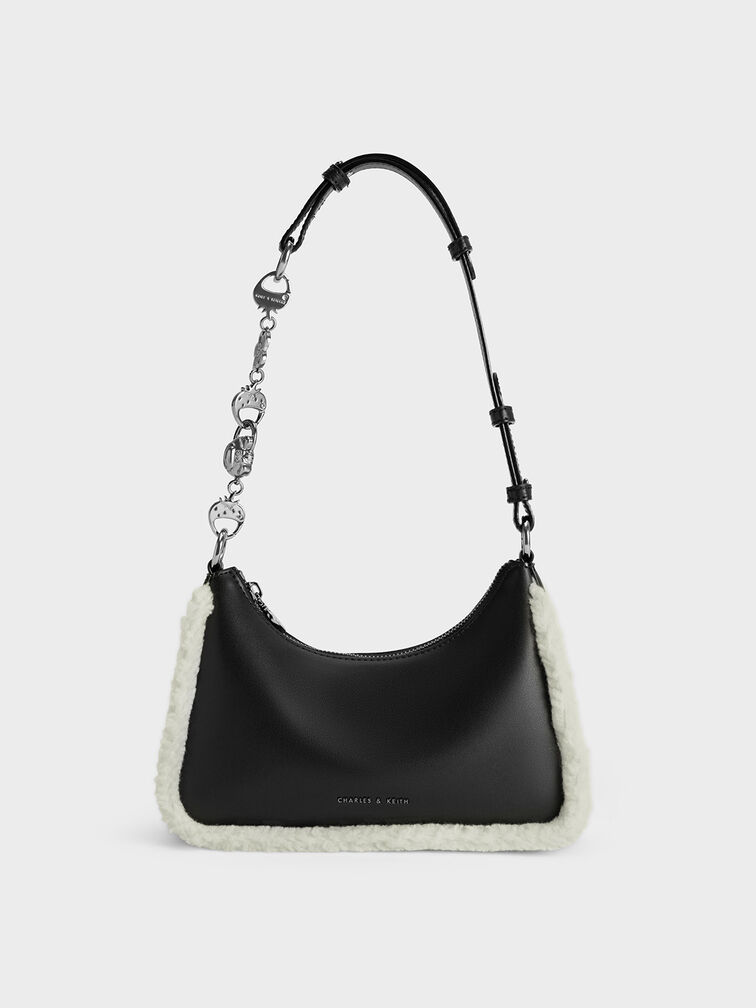 Lotso Fur-Trim Shoulder Bag, , hi-res