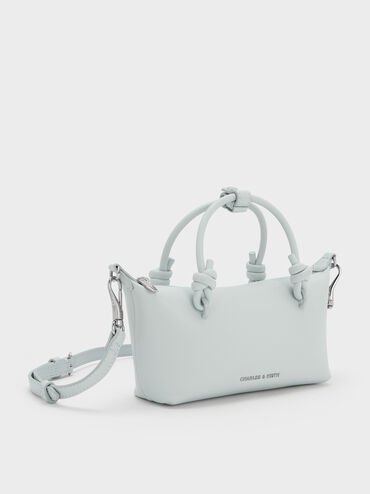 กระเป๋าโท้ทหูจับแบบปมรุ่น Sammie, สีซีซอลต์บลู, hi-res