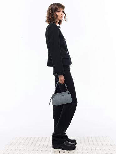 Noane Top Handle Bag, Smoky Blue, hi-res