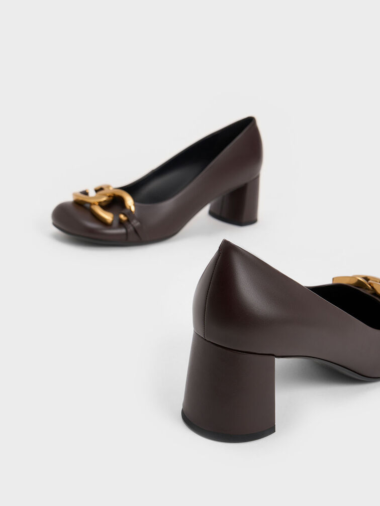 Chunky Metallic Accent Pumps, , hi-res