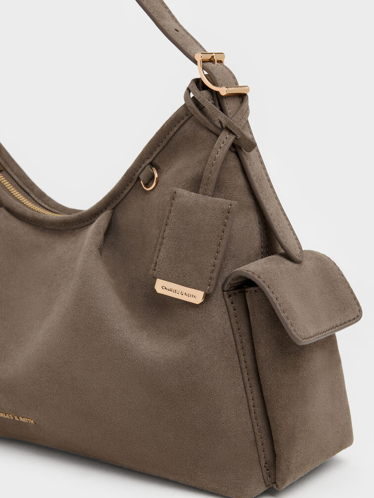 Khai Side-Pocket Shoulder Bag, Stone Grey, hi-res