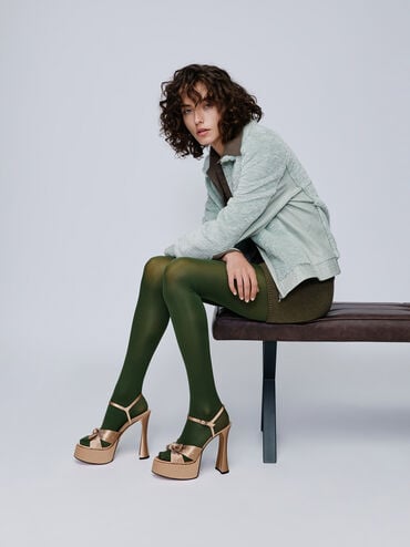 รองเท้าส้นสูงแพลตฟอร์มประดับคริสตัลรุ่น Jayce, สีนู้ด, hi-res