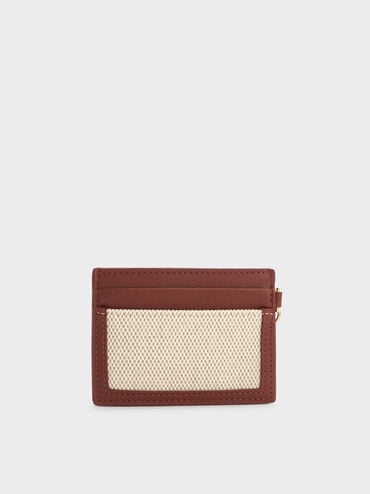 Scottie Canvas Card Holder, Brick, hi-res