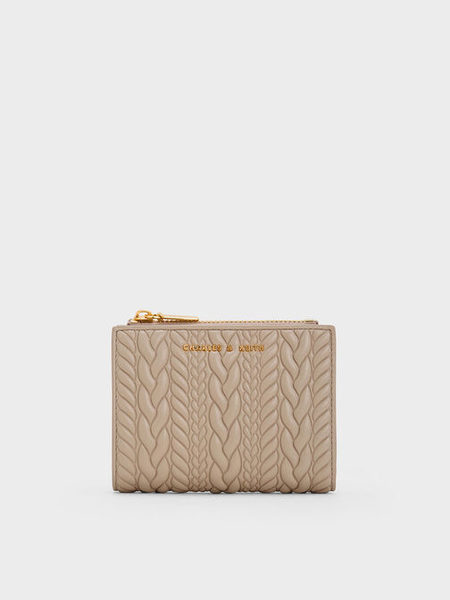 Apolline Textured Top-Zip Wallet, , hi-res