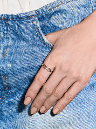 Oceana Crystal Ring, Rose Gold, hi-res