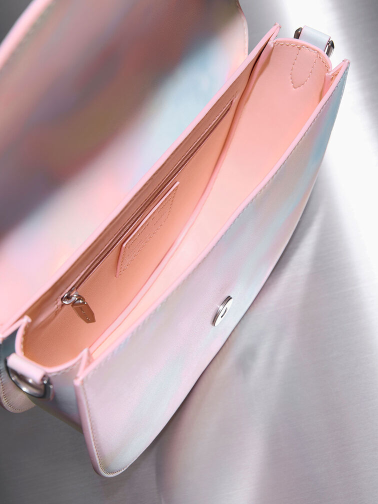 Gabine Swirl-Print Saddle Bag, , hi-res