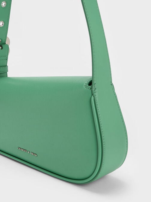 Petra Asymmetrical Front Flap Bag, สีเขียว, hi-res