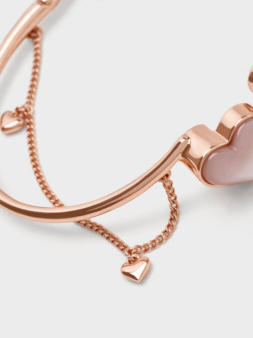 Heart Stone Chain-Link Bracelet, , hi-res