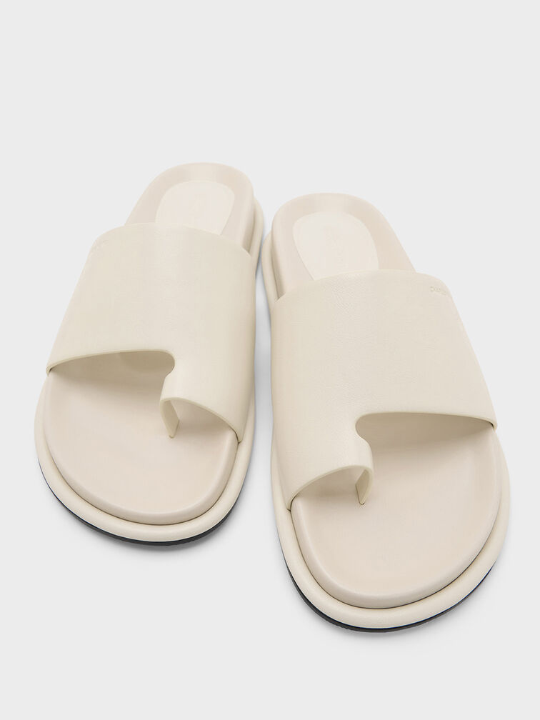 Wide-Strap Toe-Ring Sandals, Chalk, hi-res