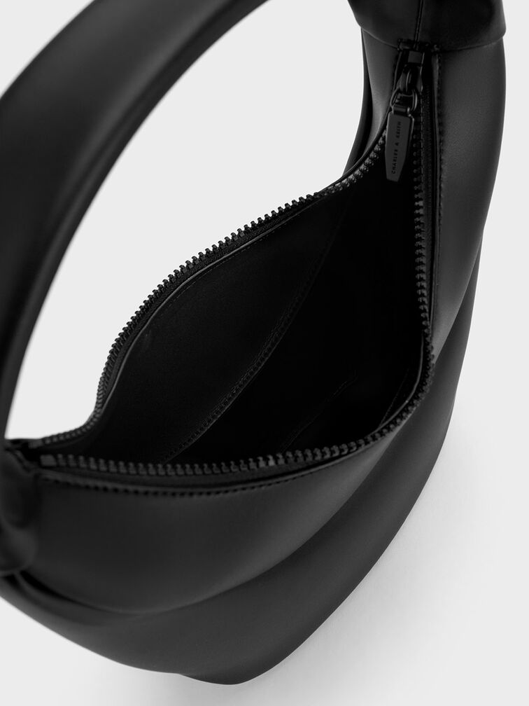 Elongated Curved Hobo Bag, , hi-res