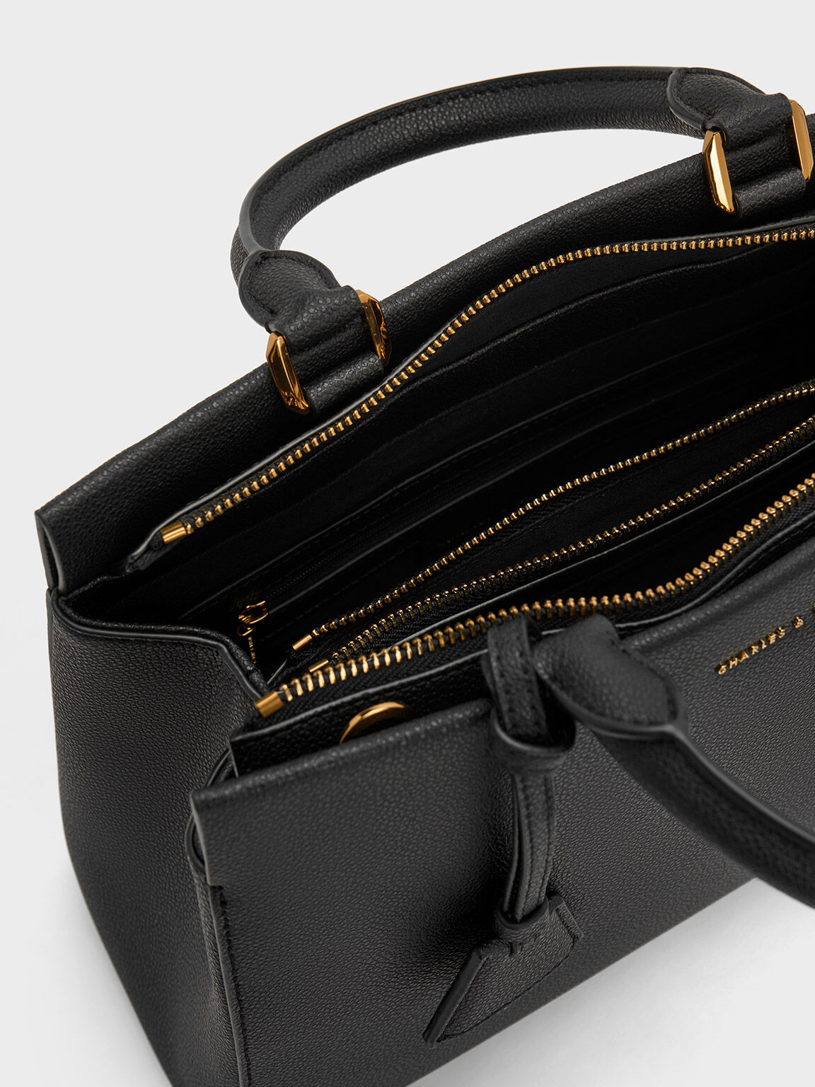 Charles keith store structured top handle bag