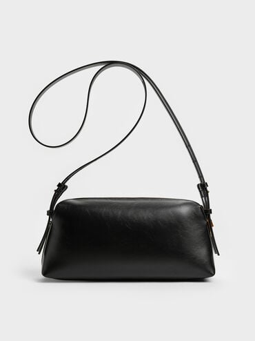 Deyna Double-Strap Shoulder Bag, Black, hi-res
