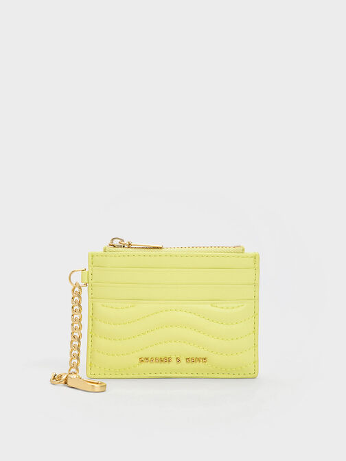 Aubrielle Stitch-Trim Zip Card Holder, , hi-res