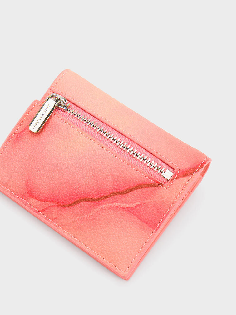 Marble-Print Small Wallet, , hi-res