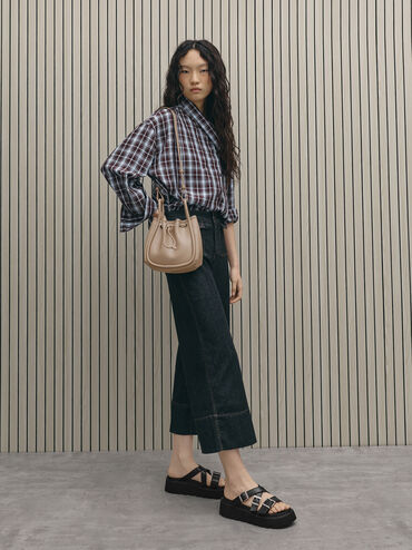 Lyla Tubular Bucket Bag, Taupe, hi-res
