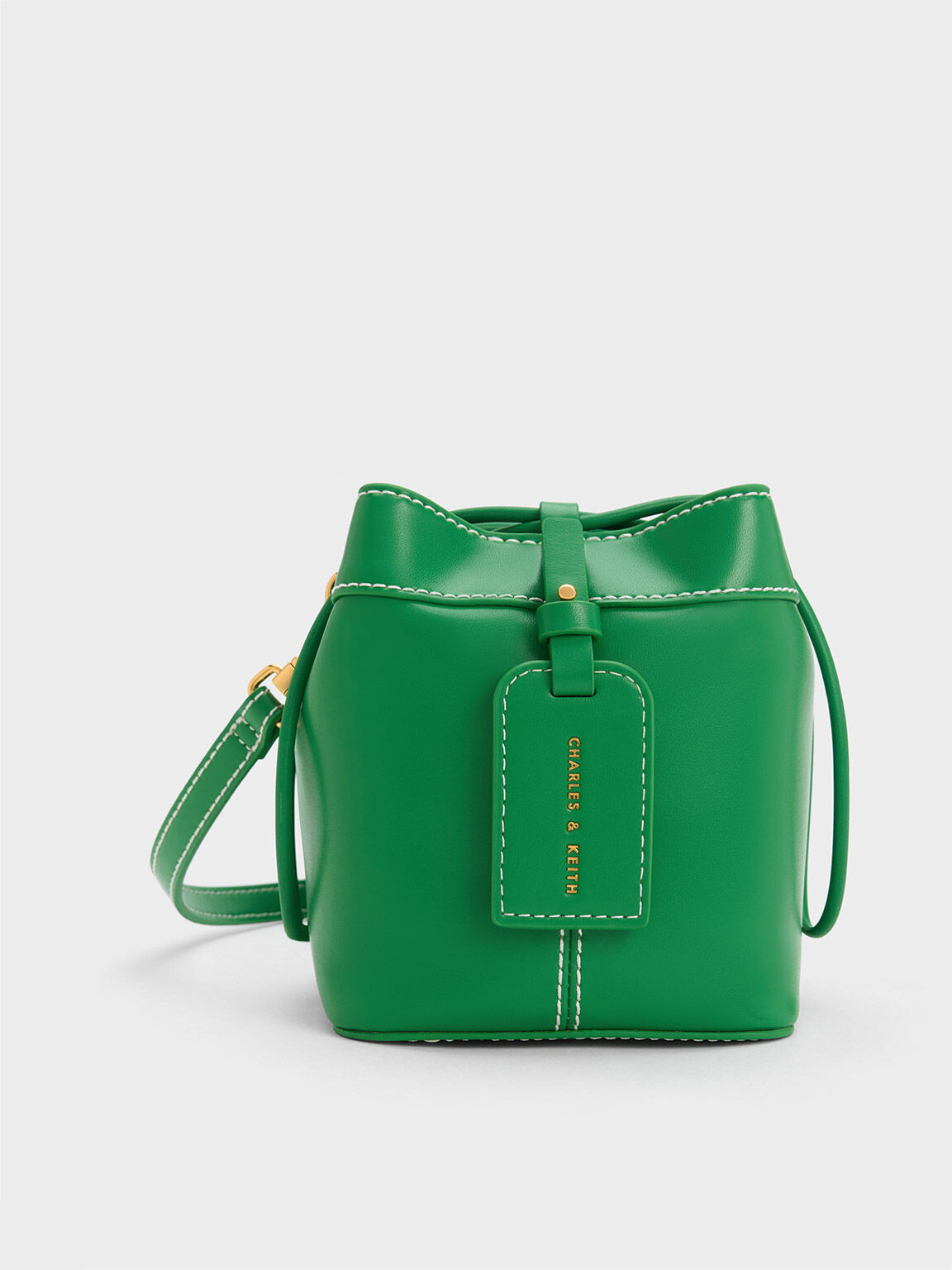 Bucket top bag green
