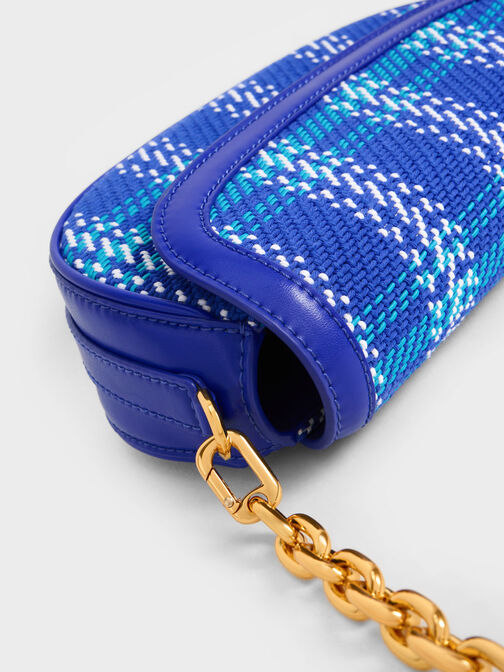 Lillie Tweed Curved Chain Handle Bag, , hi-res