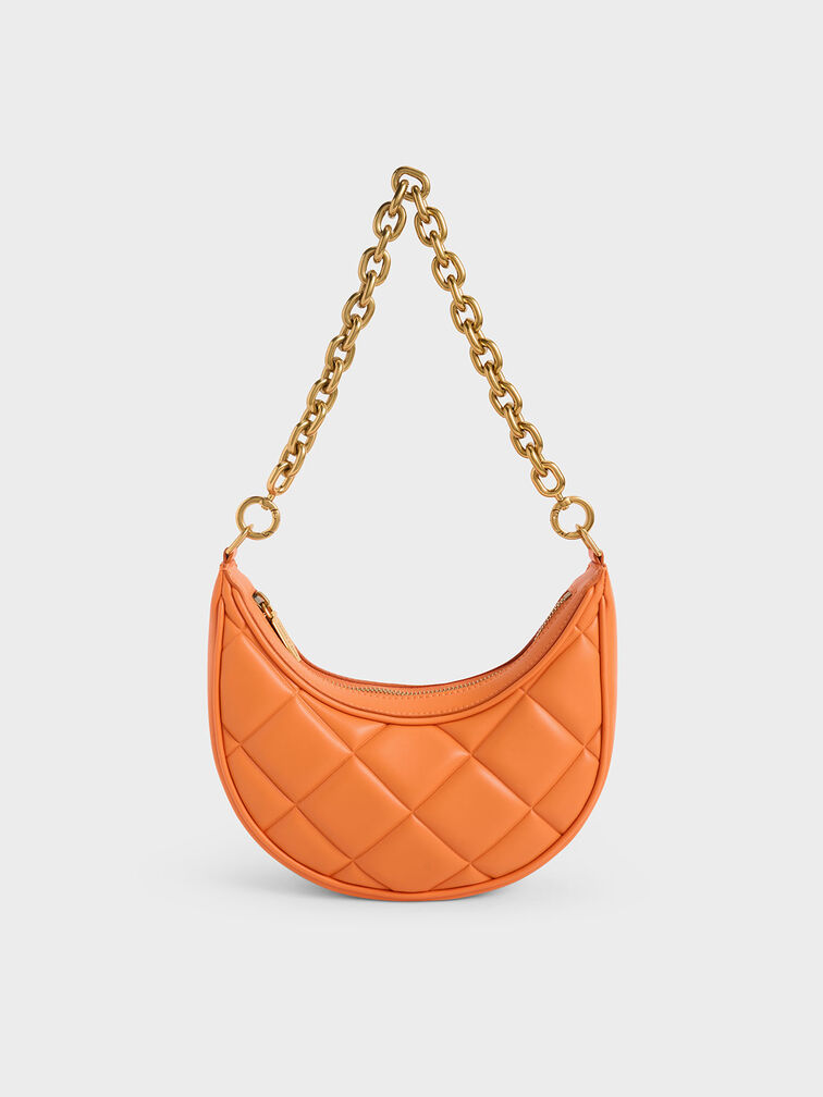 Bonnie Chain-Handle Crescent Bag, , hi-res