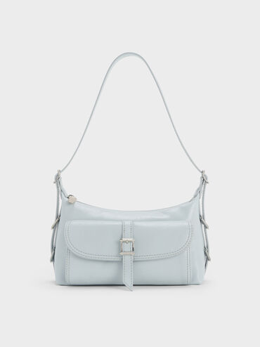 Mini Bryna Belted Hobo Bag, Sea Salt Blue, hi-res