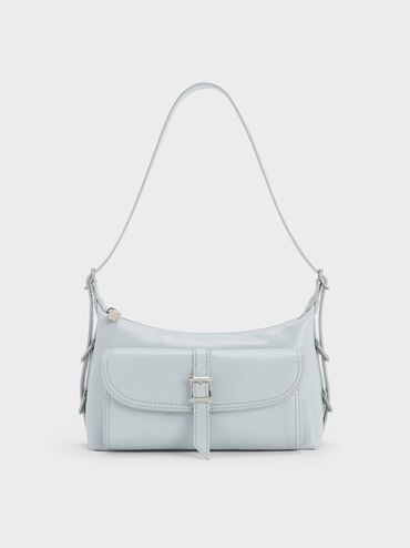 Mini Bryna Belted Hobo Bag, Sea Salt Blue, hi-res