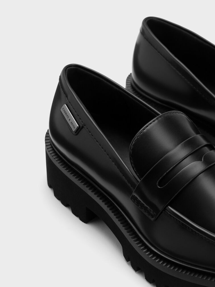 Covered Ridge-Sole Loafers, , hi-res