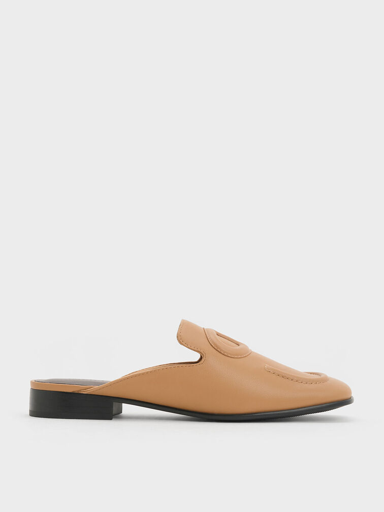 Oval Stitch-Trim Slip-On Flats, , hi-res